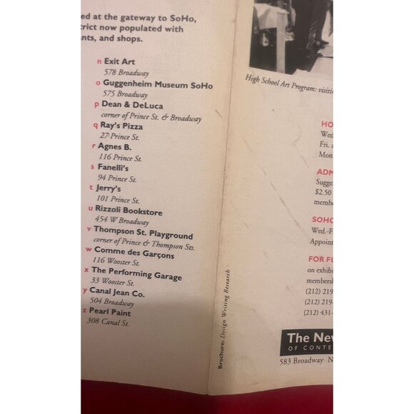 New Museum of Contemporary Art NYC Brochure c.1980s, 6 Panel, Photos, Info - Picture 6 of 9